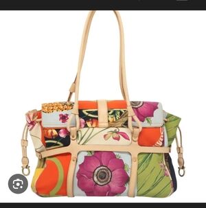 Salvatore FerrgamoFloral Multicolor Tote Bag